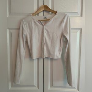 Sunday Best Aritzia White Cropped Cardigan